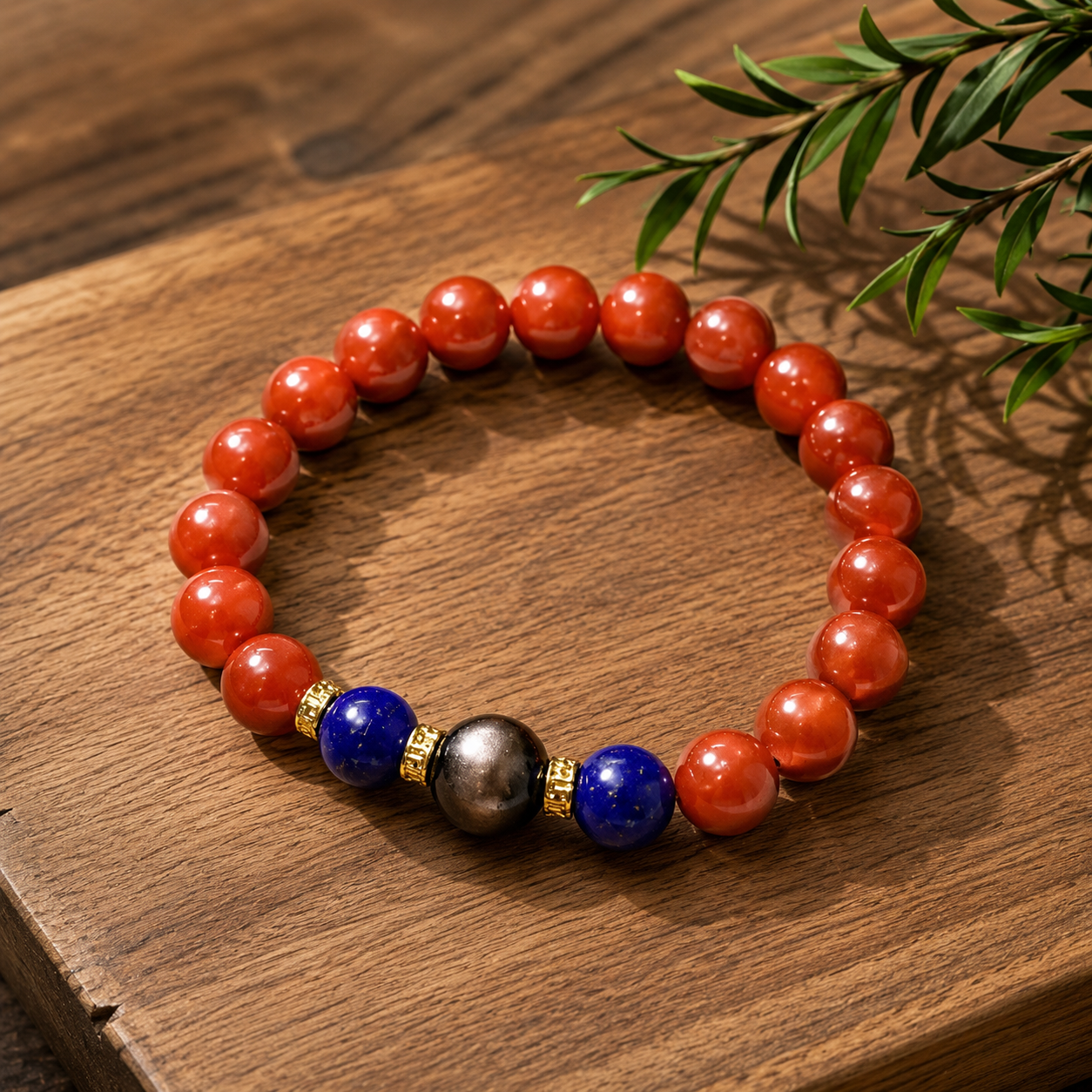 Natural Cinnabar BraceletD97